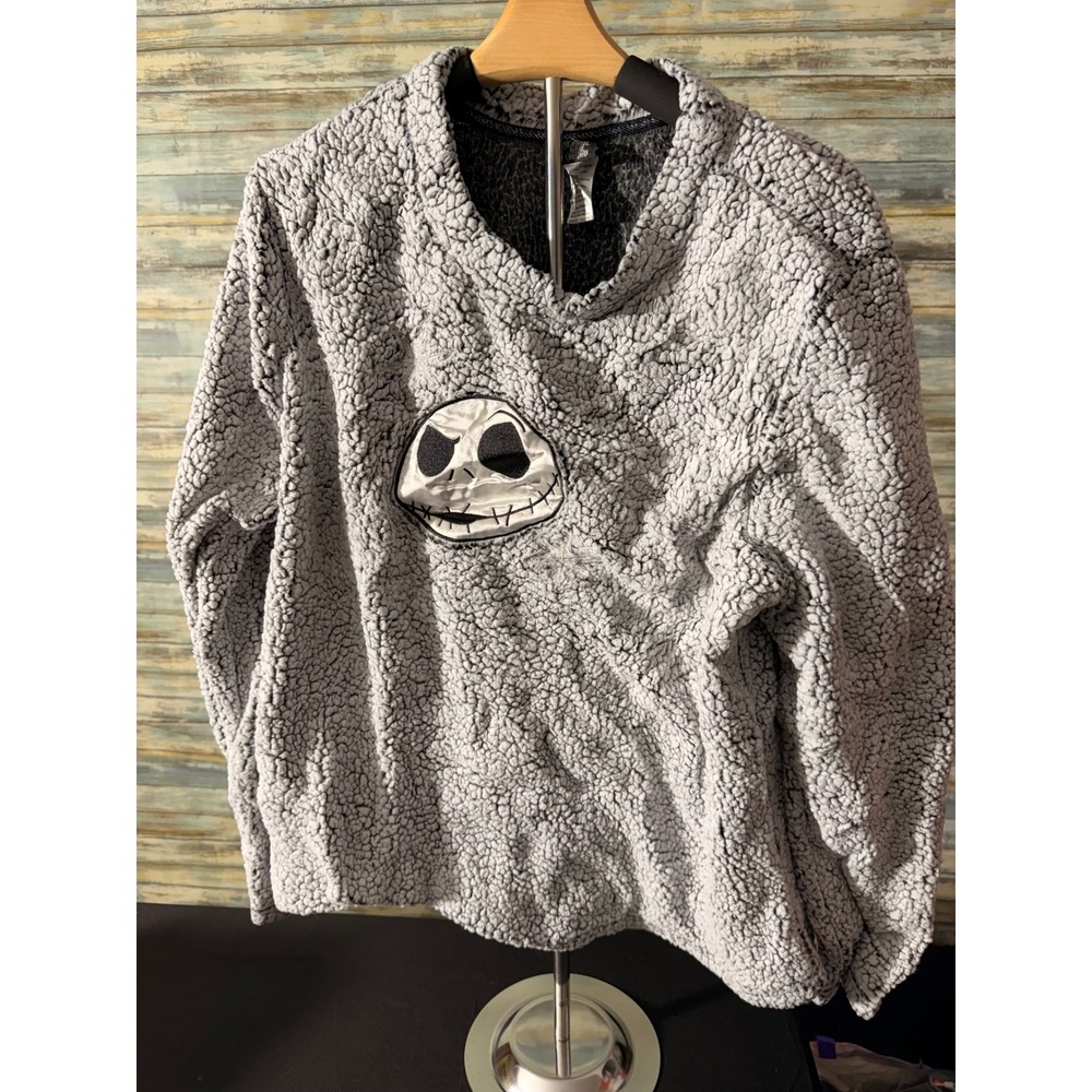 Disney Nightmare Before Christmas Jack Skellington Sherpa Fleece 2X Gray